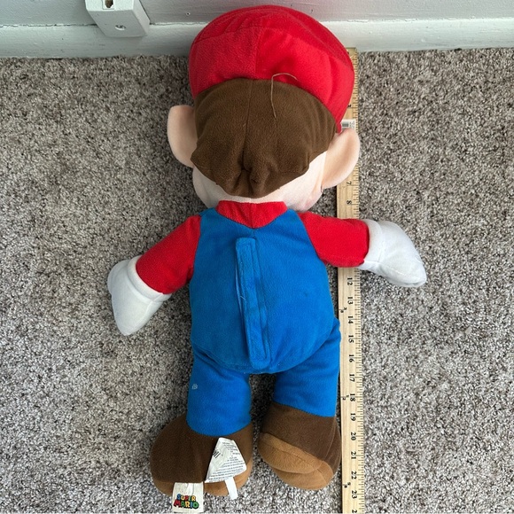 Super Mario Plush 22" Stuffed Toy Pillow Back‎ Pocket Nintendo 2015 Large Flawed - Picture 14 of 14